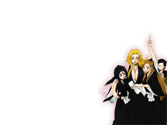 Rukia, Nanao, Rangiku, and Izuru from Bleach