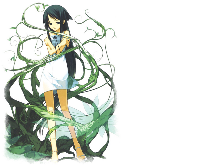 Saya from Saya No Uta with vines