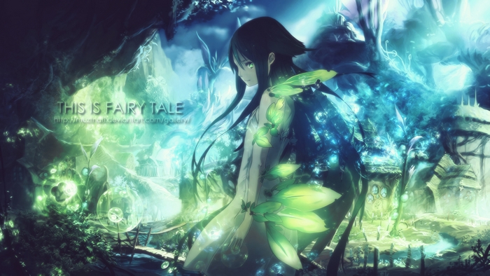 Saya from Saya No Uta in a fairy tale forest