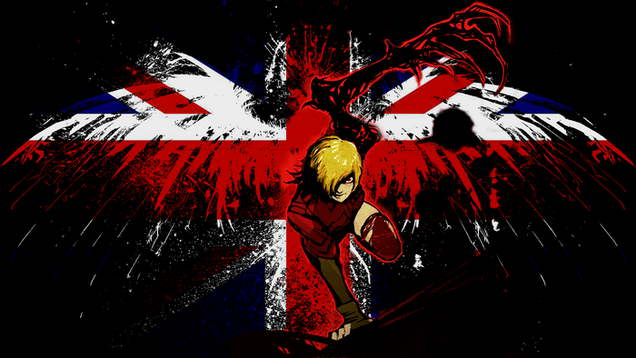 Seras Victoria from Hellsing with Union Jack