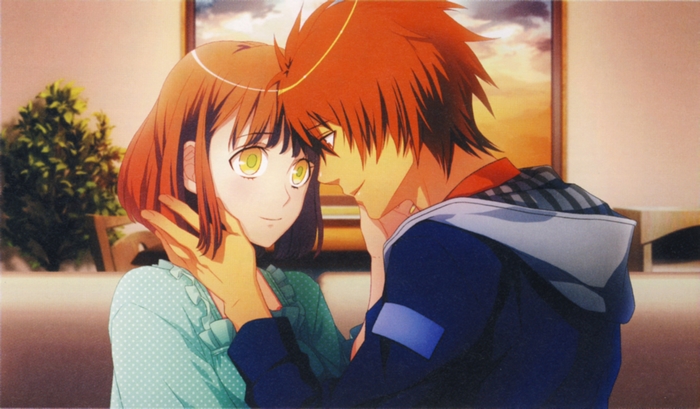 Nanami Haruka embracing a man