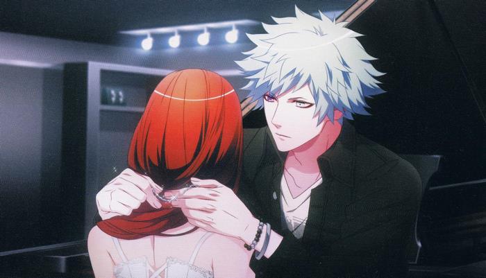 Nanami Haruka and man with white hair