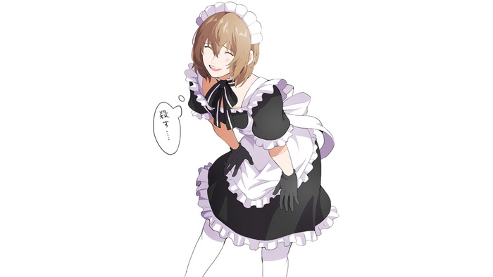 Goro Akechi from Persona 5 wearing a maid outfit