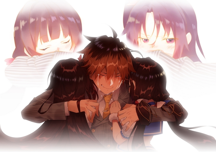 Ai Hinatsuru crying while being hugged