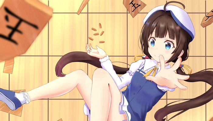 Ai Hinatsuru playing Shogi