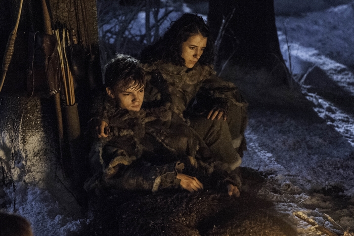 Meera Reed and Bran Stark in Winter