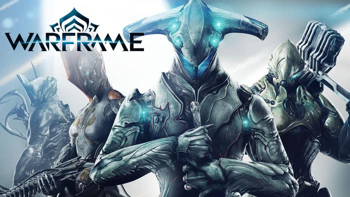 Warframe characters with logo