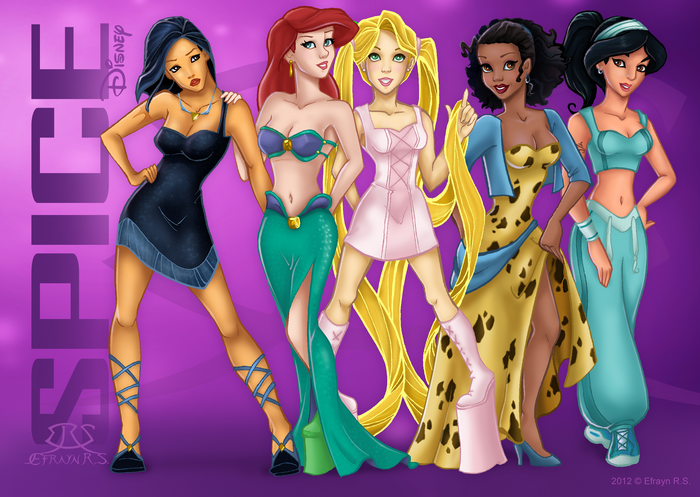 Disney Princesses as Spice Girls