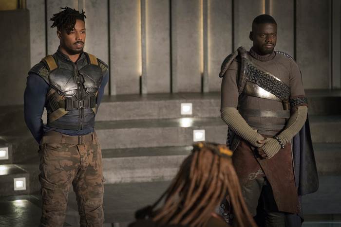 Erik Killmonger and W'Kabi from Black Panther