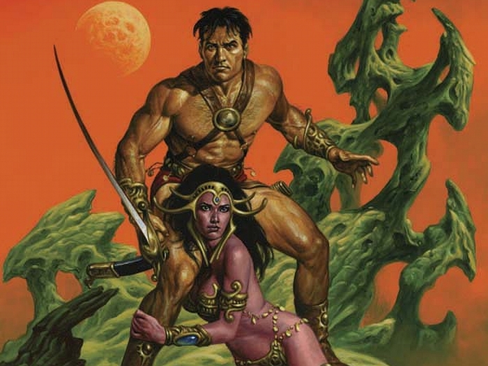 Dejah Thoris and John Carter on Barsoom