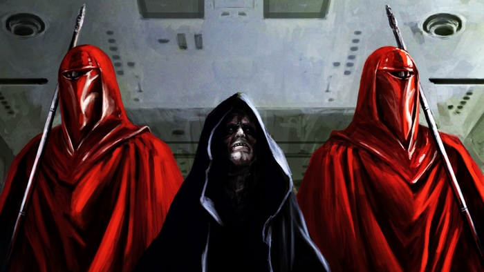 Emperor Palpatine with Royal Guards