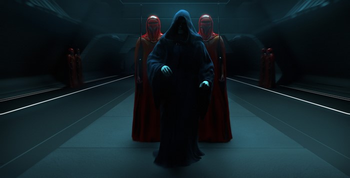 Emperor Palpatine with Royal Guards