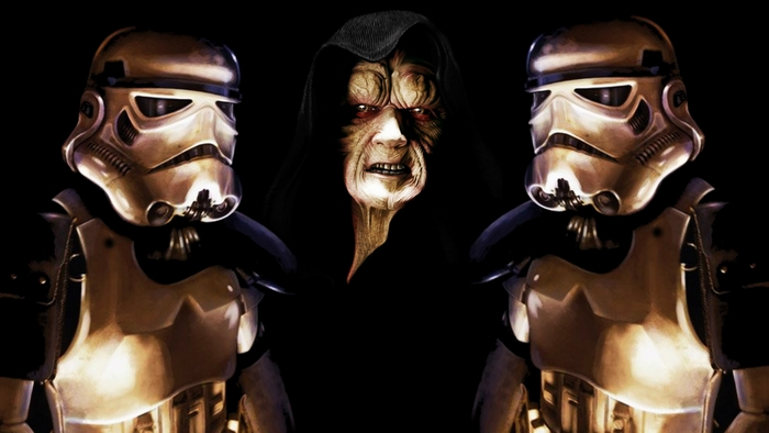 Emperor Palpatine with Stormtroopers