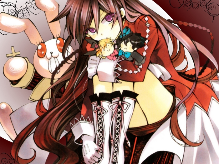 Alice Baskerville with dolls and plush toy