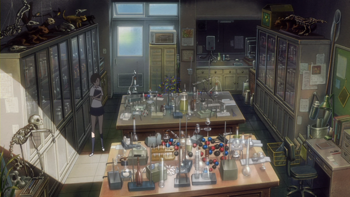 Makoto Konno in a science classroom