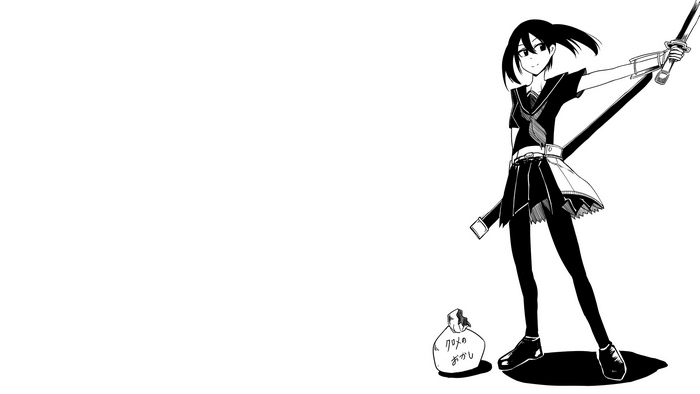 Kurome from Akame Ga Kill! with a sword