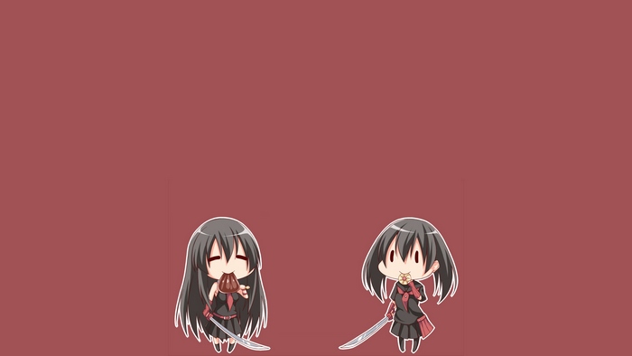 Kurome from Akame Ga Kill! eating sweets