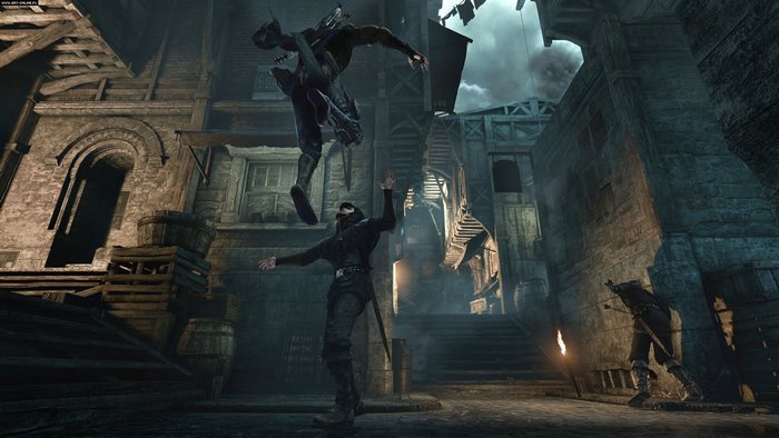 Garrett from Thief in combat