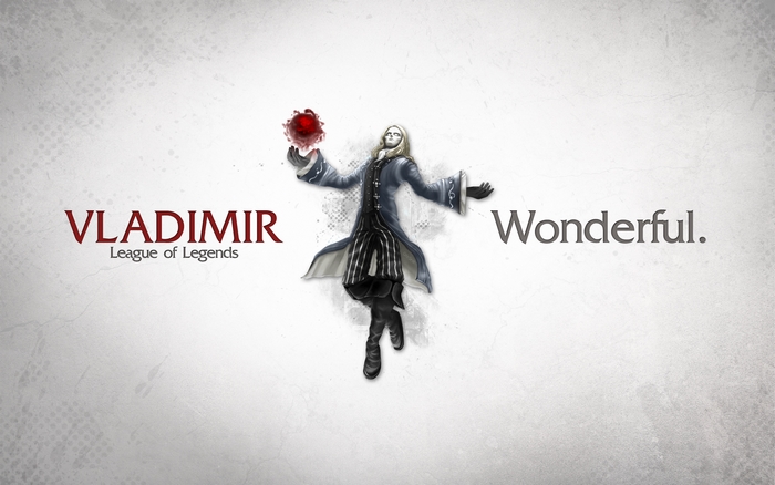 Vladimir from League of Legends with the word Wonderful