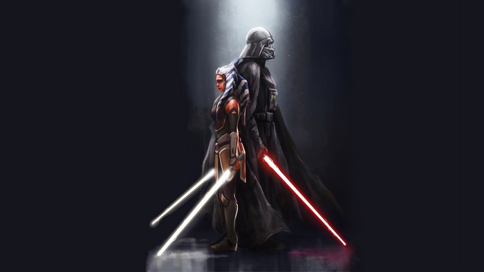 Darth Vader and Ahsoka Tano from Star Wars