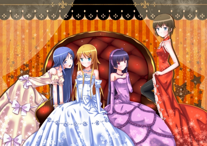Ayase Aragaki and friends in formal dresses