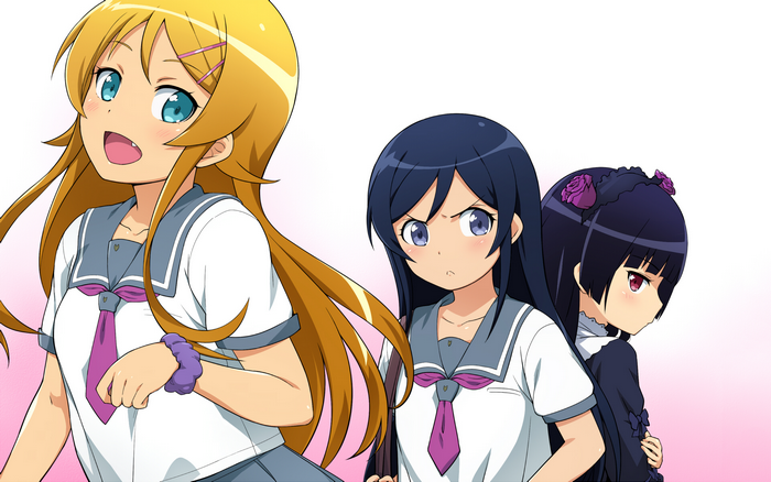 Ayase Aragaki and friends in school uniforms