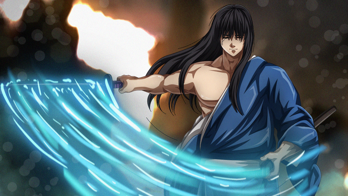 Kotaro Katsura with a glowing sword