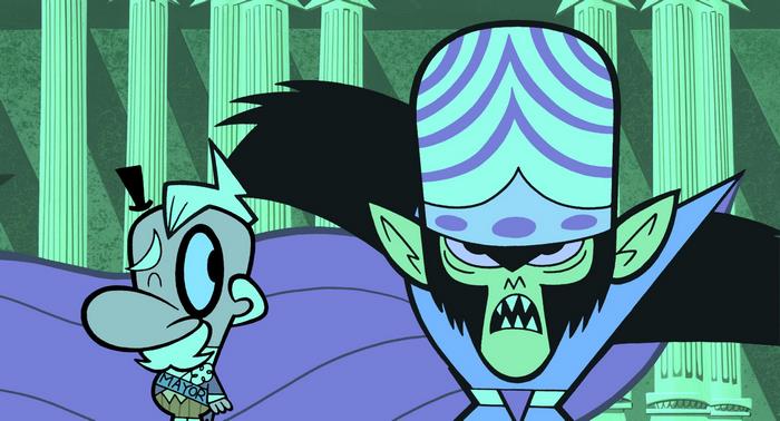 Mojo Jojo and Mayor from The Powerpuff Girls