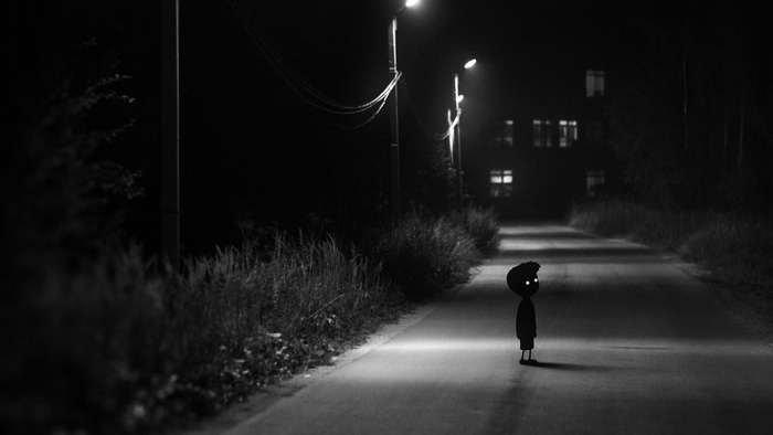 Boy from Limbo on a dark road