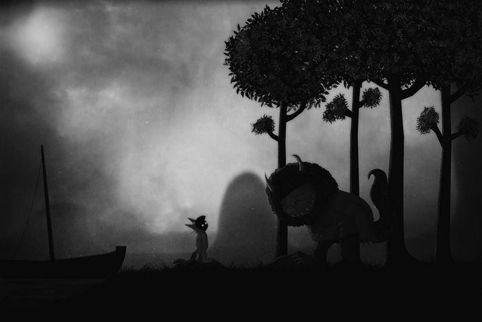Limbo: Boy and Monster by a Boat