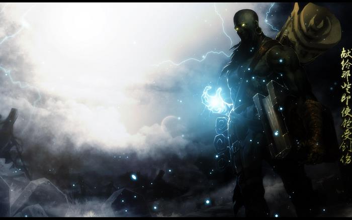 Ryze from League of Legends casting magic