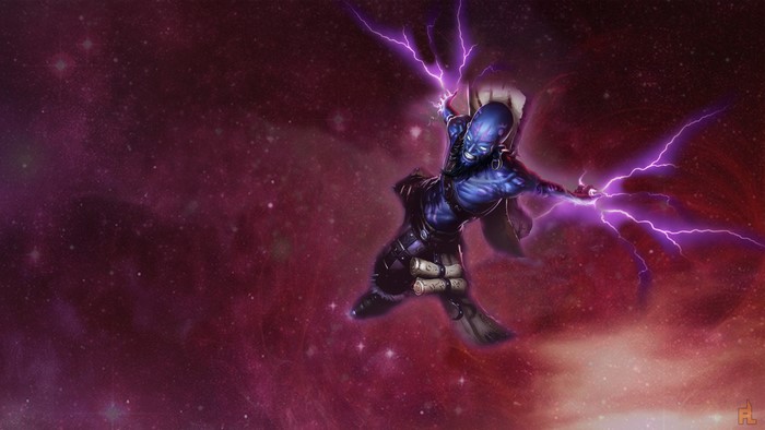 Ryze from League of Legends casting spells