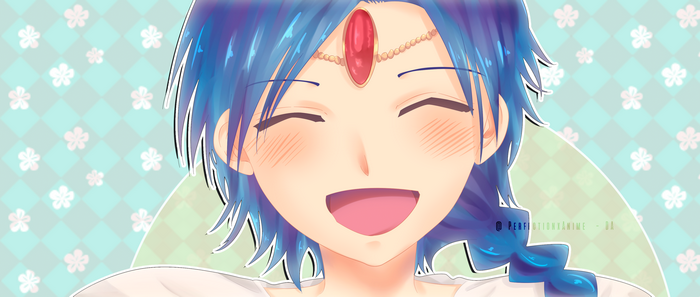 Aladdin from Magi smiling