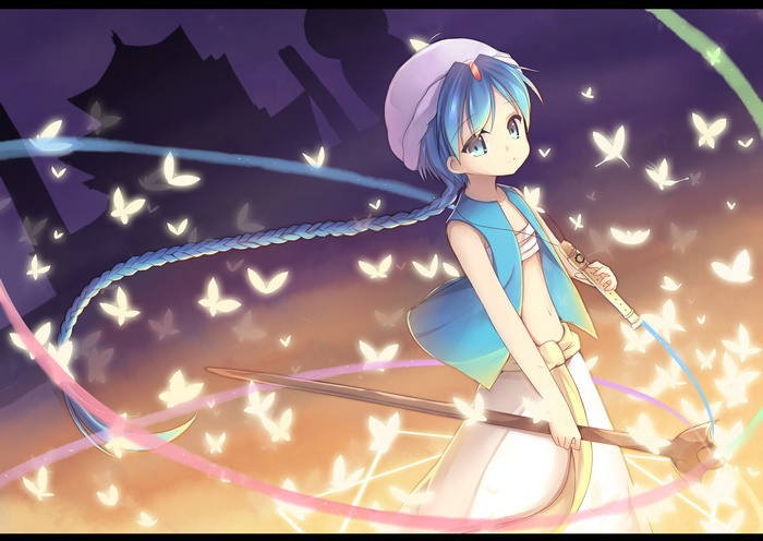 Aladdin from Magi with glowing butterflies