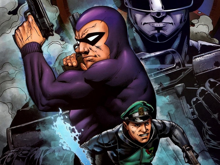The Phantom and allies in a confrontation