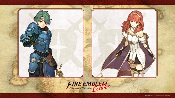 Alm and Celica from Fire Emblem: Shadows of Valentia