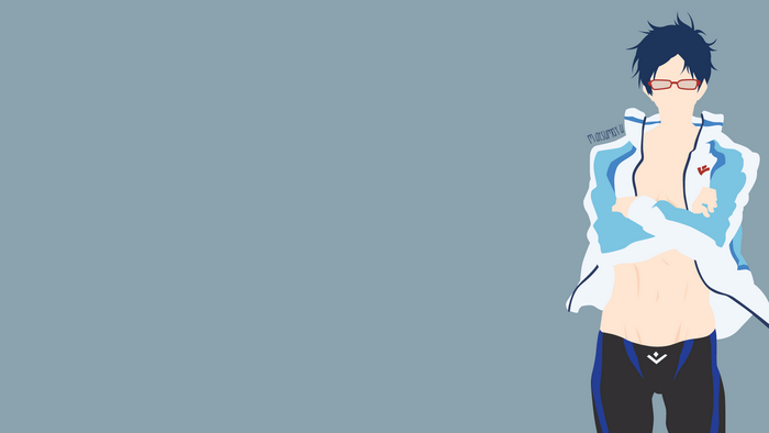 Rei Ryuugazaki from Free! Minimalist Art