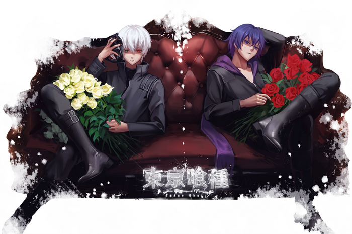 Ayato Kirishima and ??? from Tokyo Ghoul