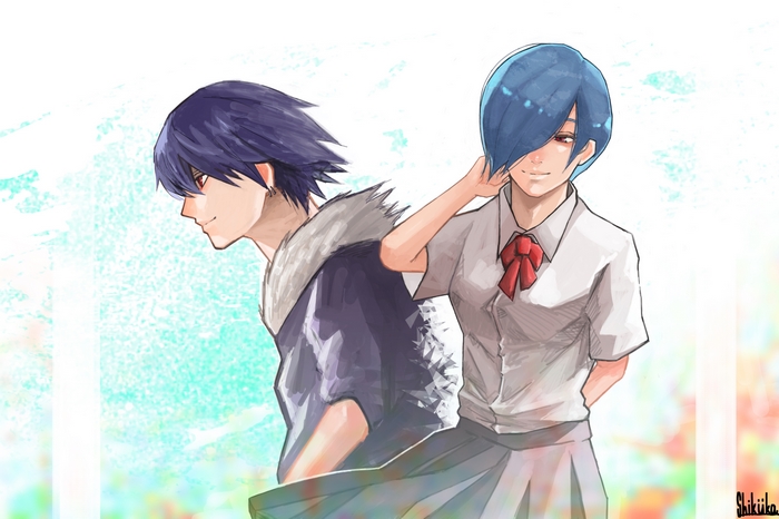 Ayato Kirishima and Touka Kirishima from Tokyo Ghoul