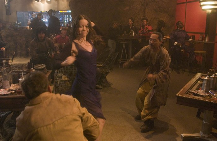 River Tam dancing in a bar