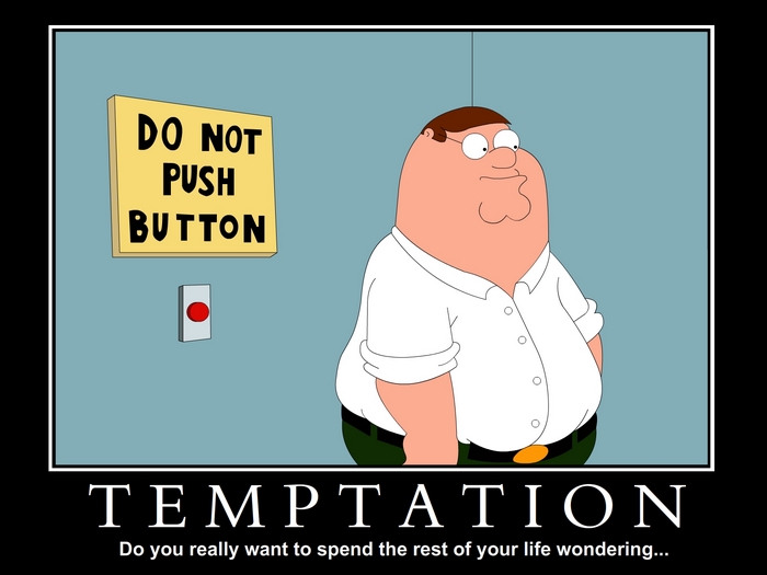Peter Griffin from Family Guy Temptation Meme