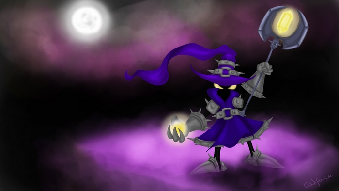 Veigar from League of Legends with a staff