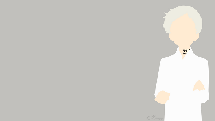 Minimalist Silhouette of Norman from The Promised Neverland