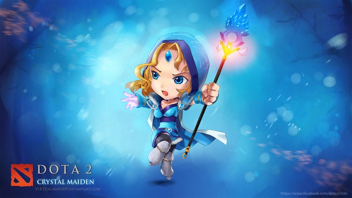 Crystal Maiden from DotA 2 Chibi