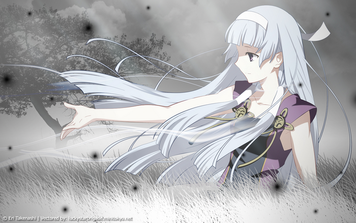 Nagi from Kannagi in a grassy field
