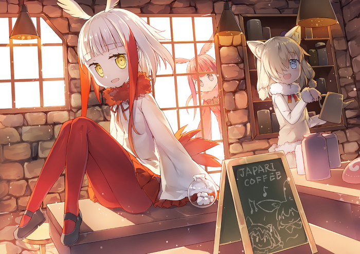 Crested Ibis from Kemono Friends at a coffee shop