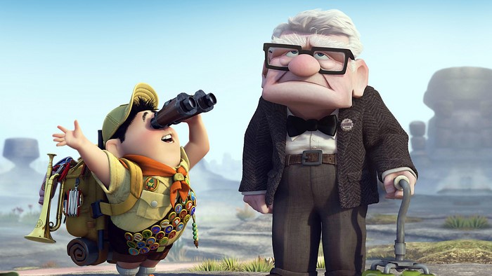 Carl Fredricksen and Russell from Up