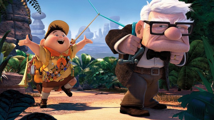 Carl Fredricksen and Russell from Up