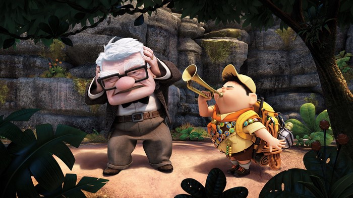 Carl Fredricksen and Russell from Up