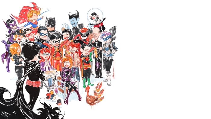 DC Comics characters gathered together